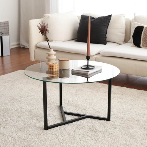 Hanah home 552NOS1411 Klub sto, 75x42x75cm, Crni Cene