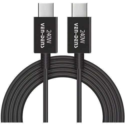  Super brzi Type-C na Type-C podatkovni kabel - 1.8 m - 240W - Crna KP33993 Slike