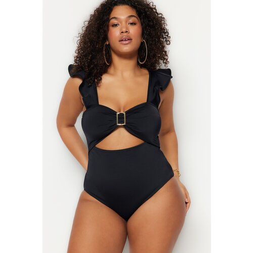 Trendyol Curve Plus Size Swimsuit - Black - Plain Cijene