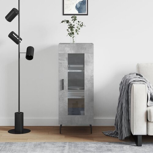 VidaXL Komoda siva boja betona 34 5x34x90 cm od konstruiranog drva Slike