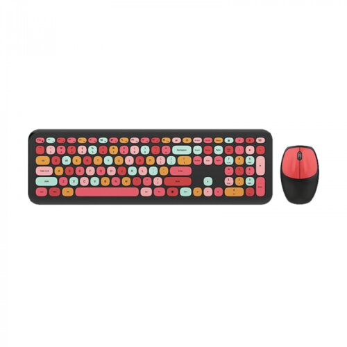 MOFII Retro set bežična tastatura i mi&scaron; 666 crno crvena Cijene