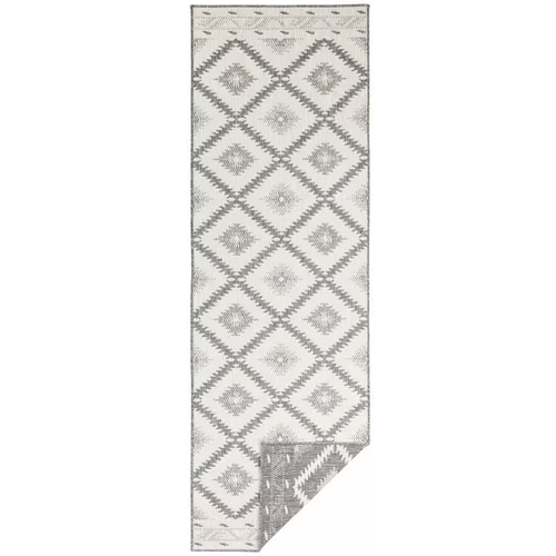 NORTHRUGS Sivo-krem zunanja preproga Malibu, 80 x 250 cm