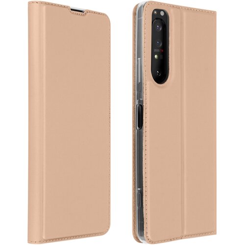 AVIZAR Ovitek s satenastim ucinkom za Sony Xperia 1 II z držalom za kartico in videoposnetkom - roza zlato, (20720252) Cene