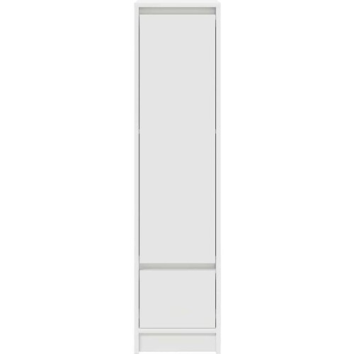 VidaXL Visoka omara bel 29,5x34x119,5 cm inženirski les Slike