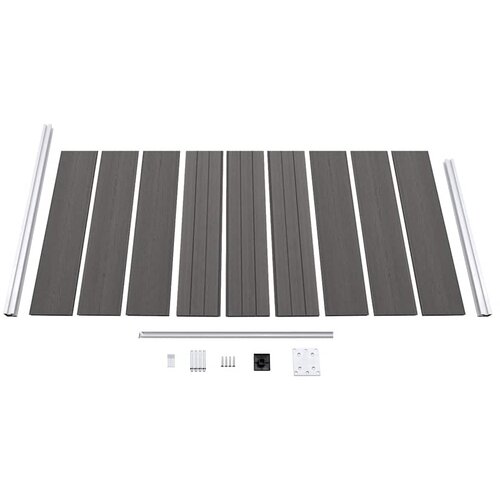  za ogradu WPC 95 x 186 cm sivi Slike