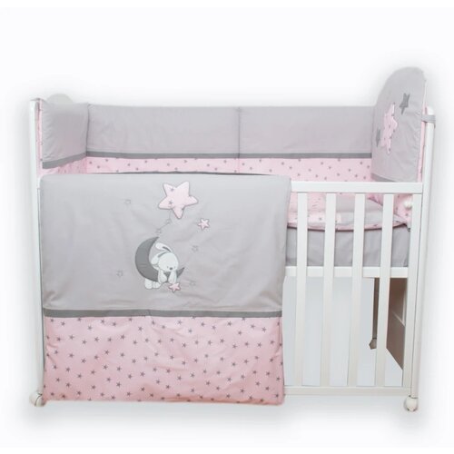 Fim Baby posteljina za bebe sa ogradicom Stars, Roze Slike