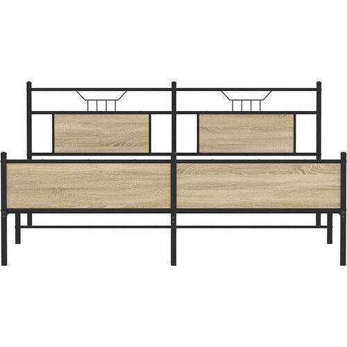 VidaXL metalni okvir kreveta bez madraca boja hrasta sonome 180x200 cm Slike