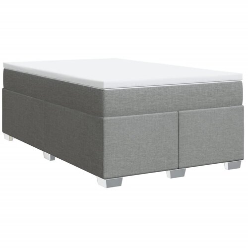 Maison Chic Box spring postelja - Vzmetna postelja z vzmetnico svetlo siva 120x200 cm blago SL5654, (21904701) Cene