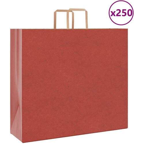  Papirnate vrećice 250 kom s ručkama crvene 54x15x49 cm Cene