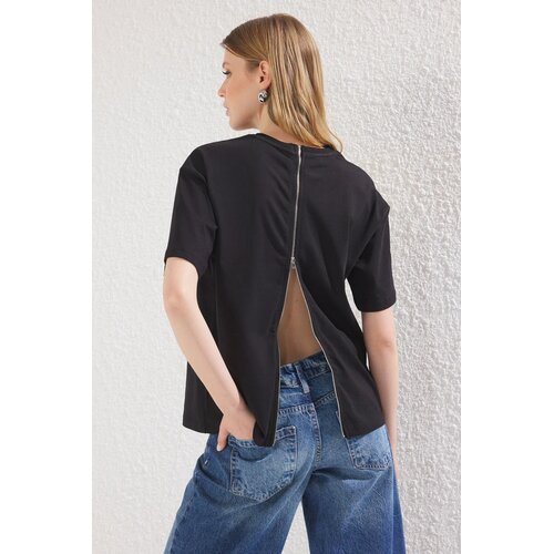 TRENDYOLMILLA Ženska majica TWOSS24TS00272, Crna Cene