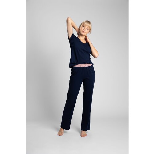 LaLupa Woman&amp;#039;s Trousers LA016 Navy Blue Slike