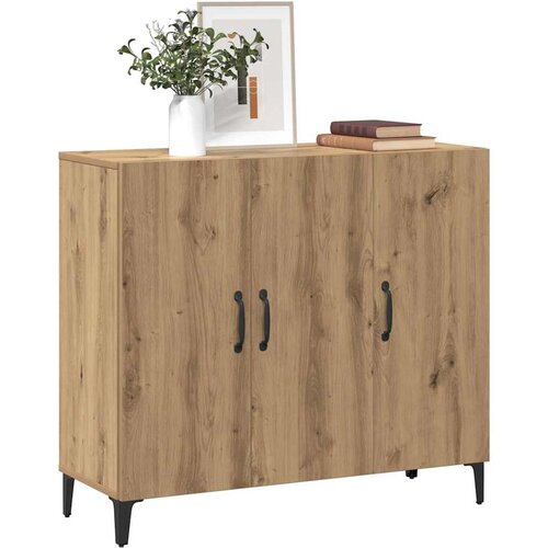  Komoda boja hrasta artisana 90 x 34 x 80 cm konstruirano drvo Smeđa Slike