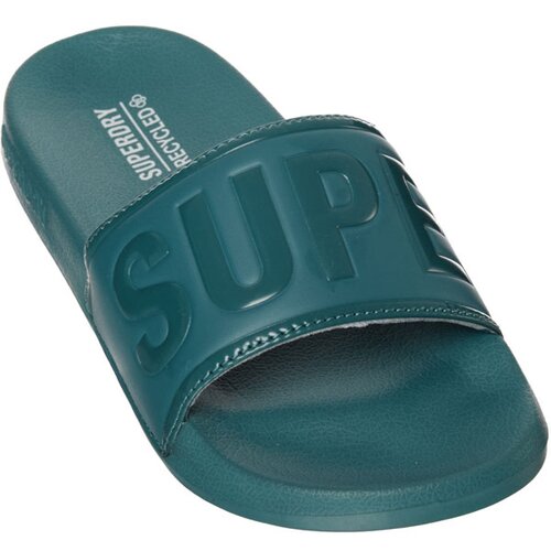 Superdry ženske papuče code core pool slide zelene Cene