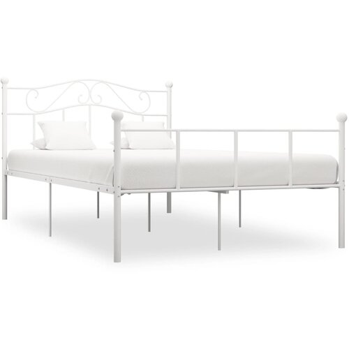 The Living Store Posteljni okvir bel kovinski 160x200 cm - Posteljni Okvir, (21524651) Slike