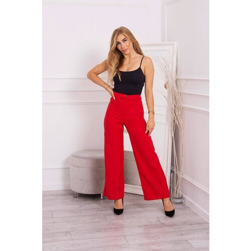 Kesi Wide-leg trousers red Cene