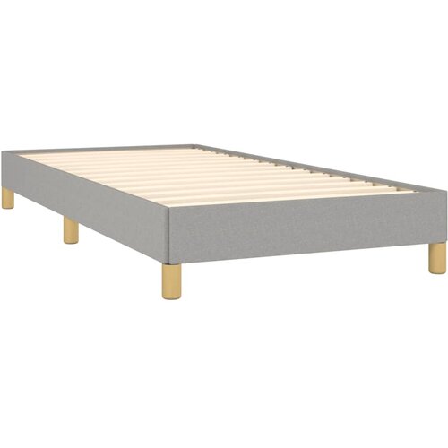 Okvir kreveta bez madraca svjetlosivi 90x200 cm od tkanine Slike