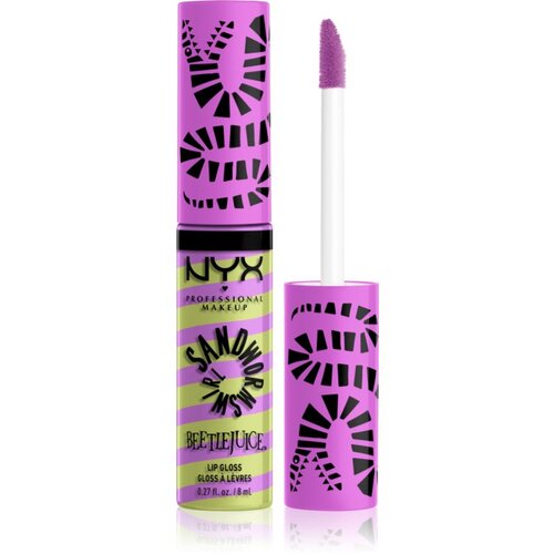 NYX Professional Makeup X Beetlejuice glos za ustnice - Sandworm Swirl Butter Lip Gloss - 02 Green + Purple Slike