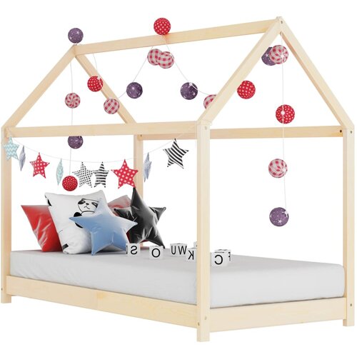 VidaXL Okvir za dječji krevet od masivne borovine 80 x 160 cm Slike