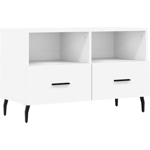 Maison Chic TV omarica - TV stojalo - Televizijska omarica bela 80x36x50 cm inženirski les, (21700225) Slike