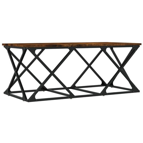Maison Chic Klubska mizica - kavna mizica - Nizka mizica dimljeni hrast 100x49x40 cm inženirski les, (21755260) Cene