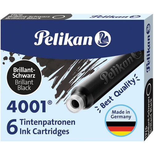  Tinta za nalivpero patrone pk6 4001 pelikan 301218 crna Slike