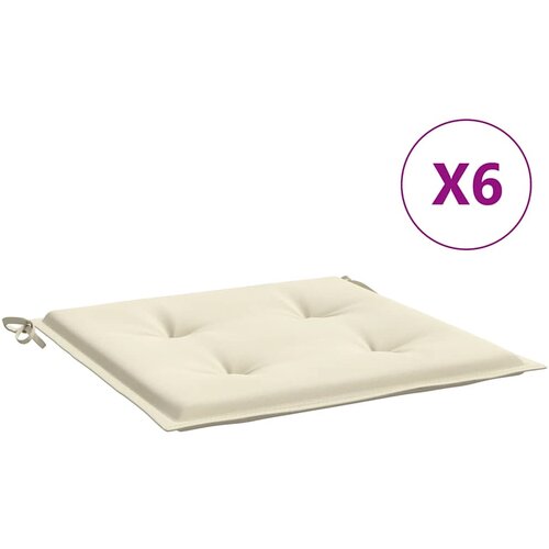 vidaXL Blazine za vrtne stole 6 kosa krem 40x40x4 cm oxford tkanina, (20623128) Cene