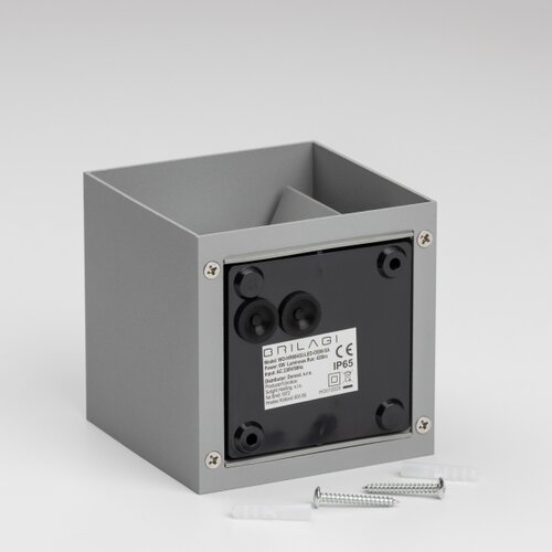  Brilagi - LED spolja&amp;scaron;nja zidna svetiljka CUBE LED/6W/230V siva IP54 Slike