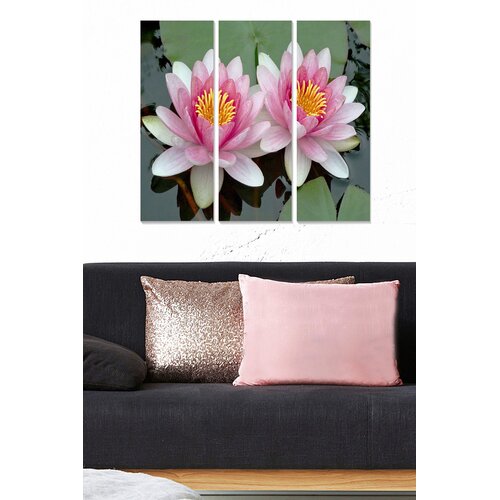Wallity MDF1180307 Multicolor Decorative MDF Painting (3 Pieces) Cene