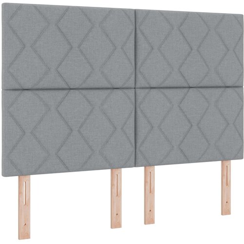  Boxspring krevet s madracem Svjetlosiva 140 x 190 cm Tkanina Slike
