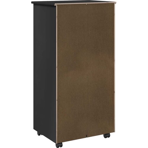  Mobilni ormar Crna 53 x 39 x 103 cm Čvrsto borovo drvo Slike