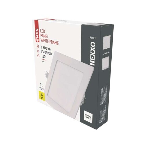  LED vgradno svetilo NEXXO, kvadratno, belo, 18W, nevtralno bela Slike