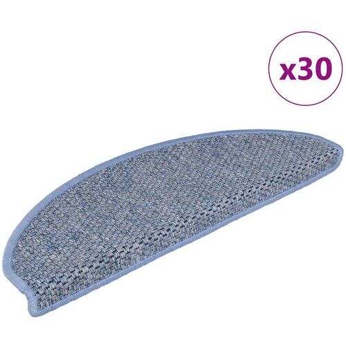 vidaXL Samolepilne preproge za stopnice sisal 30 kosov 65x21x4cm modre Cene