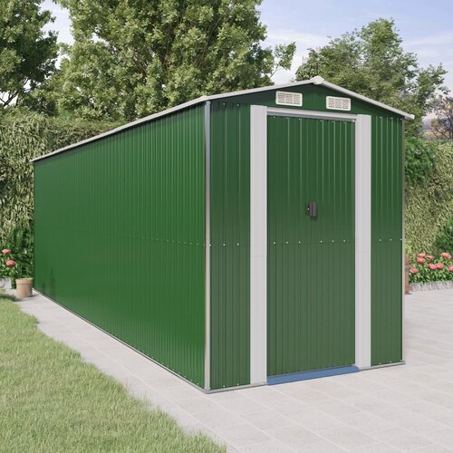VidaXL Vrtna lopa zelena 192x606x223 cm pocinkano jeklo Slike