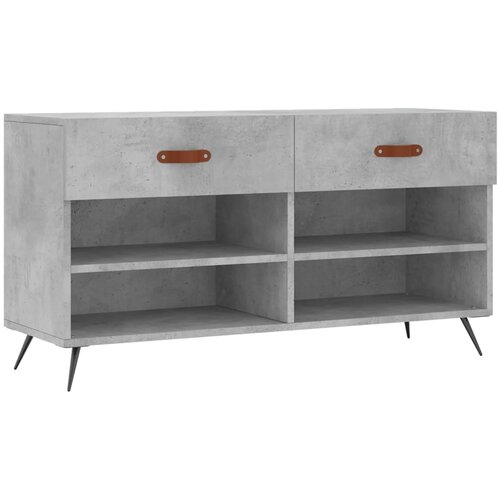  Klupa za cipele siva boja betona 102x35x55 cm konstruirano drvo Slike