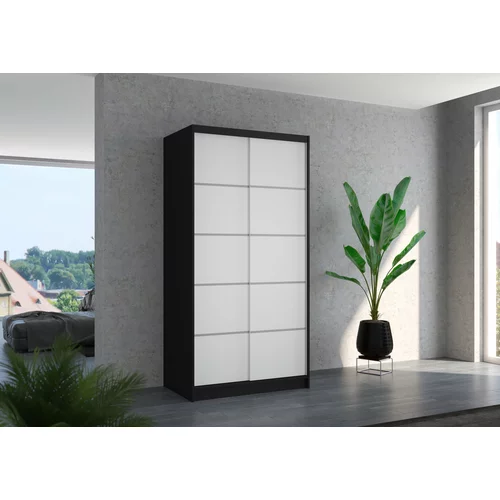 ADRK Furniture Garderobna omara z drsnimi vrati Riva - 100 cm