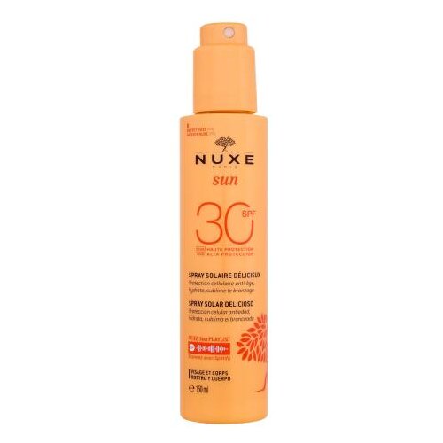 Nuxe Sun Delicious Spray SPF30 losjon za porjavitev v spreju za telo in obraz 150 ml Cene