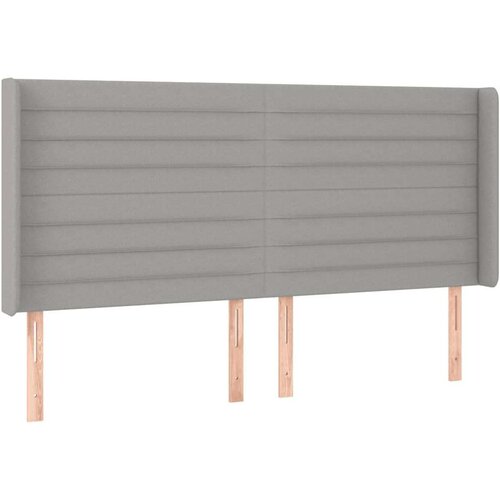  Krevet box spring s madracem LED svjetlosivi 160x200 cm tkanina Slike