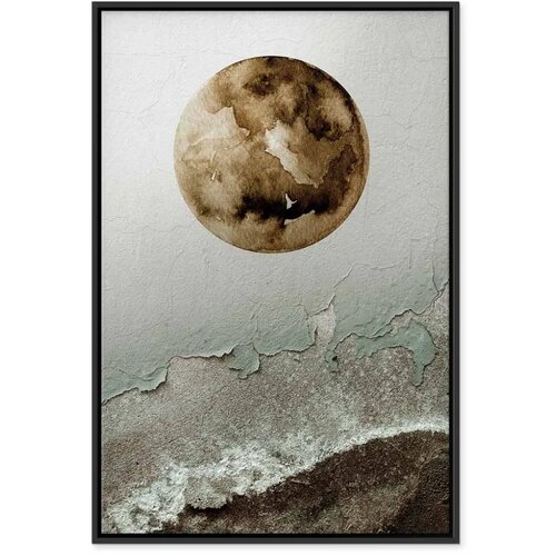  Slika - Green Tide (1 Part) Vertical 60x90 U crnom drvenom okviru Cene
