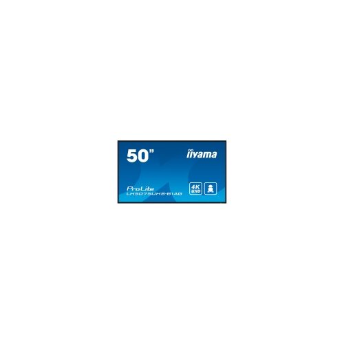 Iiyama LFD LH5075UHS-B1AG 50" 4K UHD VA 3840 x 2160 @60Hz 500 cd/m² 5000:1 9.5ms Android 11 OS, iiSignage², FailOver, EShare landscape, portrait LH5075UHS-B1AG Cene