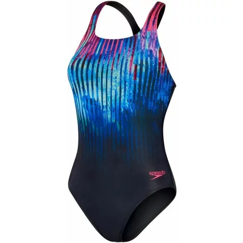 Speedo DIGITAL PRINTED MEDALIST Ženski jednodijelni kupaći kostim, tamno plava, veličina