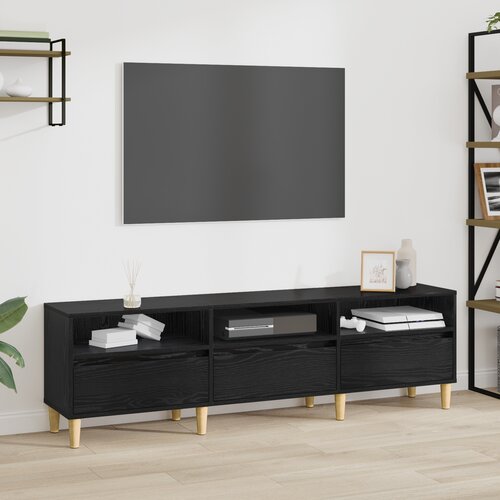 VidaXL TV ormar Crni hrast 150 x 30 x 45 cm Konstruirano drvo Slike