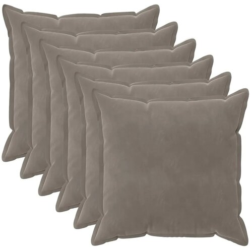  Presvlaka za jastuk 6 pcs HOUTEN Svjetlosiva 70 x 70 cm Baršun - Svjetlosiva 70 x 70 cm 6 Cene