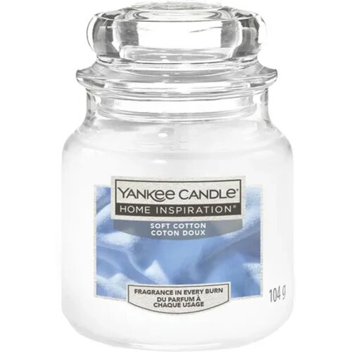 Yankee Candle Home Inspiration sveča v kozarcu Soft Cotton - Small Cene