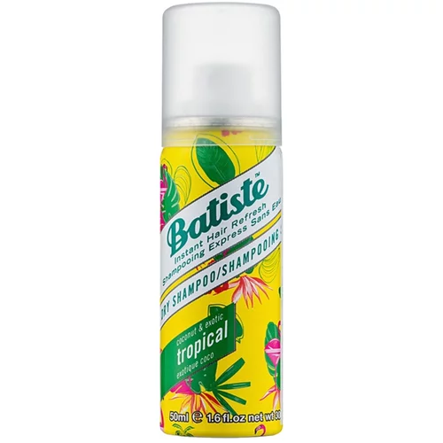 Batiste Tropical suh šampon z eksotičnimi-kokosevim vonjem 50 ml za ženske