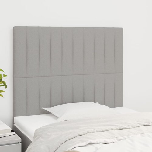VidaXL Uzglavlje 2 kom svjetlosivi 100x5x78/88 cm od tkanine Slike