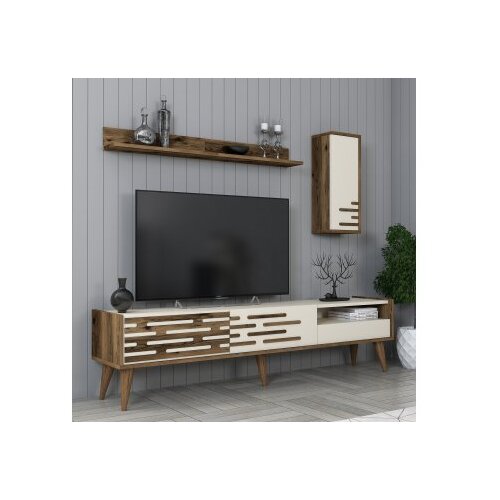 Hanah home valensiya - walnut, cream walnutcream tv unit Slike