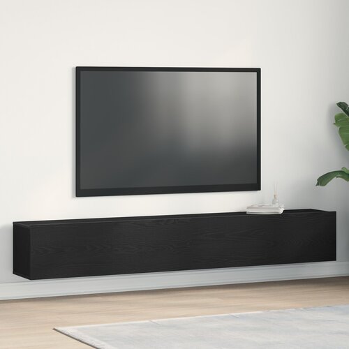 vidaXL TV omarica Set 2 Črni hrast Inženirski les 100x30x30,5 cm Cene