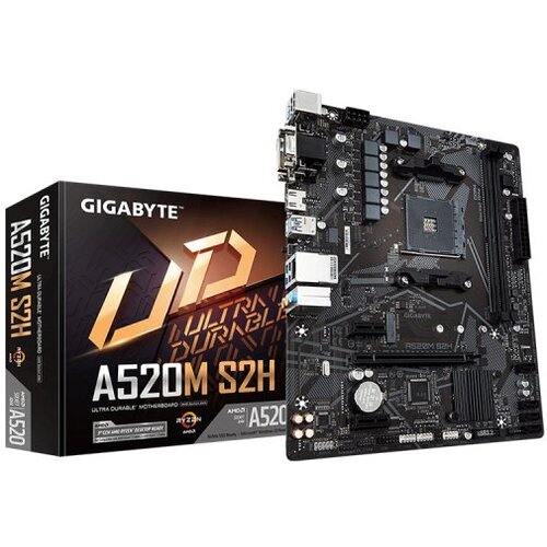 Gigabyte MB A520M S2H 1.2, AM4, 2xDDR4, M.2, 4xSATA, VGA, DVI, HDMI, 6xUSB, mATX Cijene