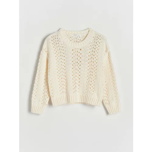 Reserved - Rupičasti džemper - krem