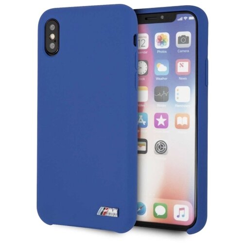 BMW HARDCASE OVITEK ZA IPHONE X XS SILIKONSKO MODRA M KOLEKCIJA, (21969645) Cene